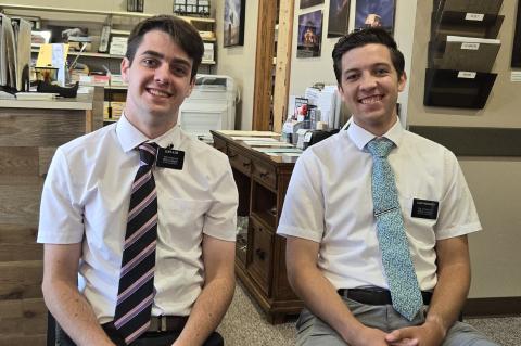 MORMON MISSIONARIES SPEND PART OF THEIR MISSION IN WAGNER