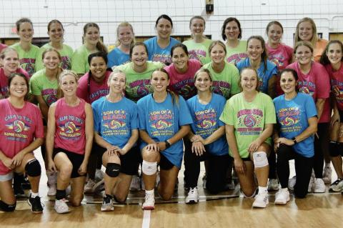 Back row, from left: Amy Tyler, Kelsey BeBey, Serena Voller, Alexa Wunder, CJ McNinch, Abby Burnsing, Alexandra Dvorak, Ashely Gullikson, Jessa Doom, Janelle Bormann, Karlee Friese, Brooklyn Marasco-Ayua, Kimberley VanWinkle, Kristan Soukup, and Stacey Kn