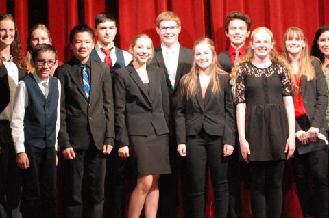 LOCAL ORAL INTERP STUDENTS ADVANCE TO REGION CONTEST
