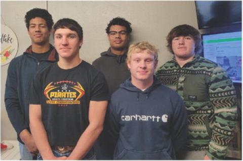 Awarded All-Conference were: Al'Shamon Gunter, Aziah Meyer and Randall Powers and Landon Mudder, and named Honorable Mention Trenton Soukup. Courtesy Photos