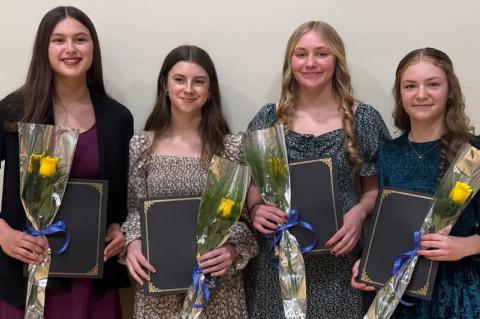 Pictured are, from left: Madelyn Janis, Marin Bultje, Callie Bergin, and Madeline Derry. Courtesy Photo