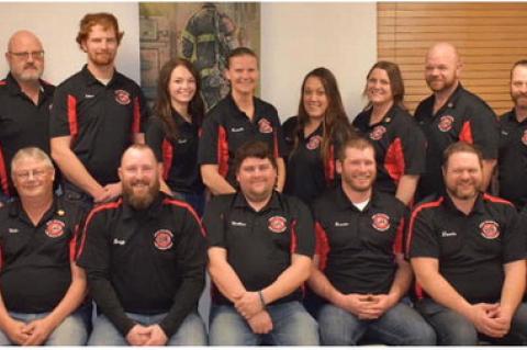 Avon Fire Department held their annual banquet January 18th with a a meal provided by Choteau Breek Brewery. Directors, firemen and their spouses attended the supper and program. Firemen pictured above are, back row from left: Chad Beeson, Landon Pudwill,