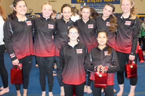 WAGNER-BON HOMME GYMNASTS PLACE 7TH AT STATE