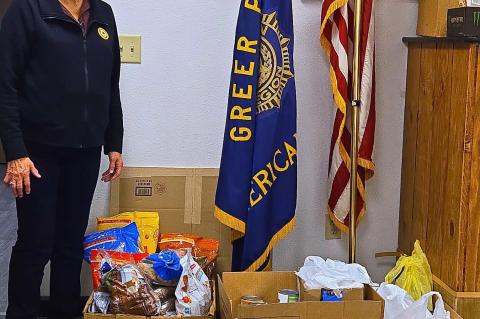 FOOD DRIVE HELD AT THE WAGNER AMERICAN LEGION HALL