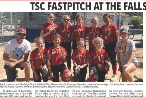 Back row from left: Shaleigh Grant, Whitley Wolf, Harper Kracht, Emersyn Haenfler, Johanna Namminga.; front row, Matt Haynes, Byrklee Ranek, Macy Haynes, Presley Schonebaum, Haven Haenfler, Laura Haynes. Courtesy photo.