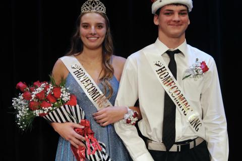 Queen Ashlyn Koupal and King Shea Kjeldgaard. Photography by Denelle HOMECOMING FOOTBALL GAME ON PAGE 12...
