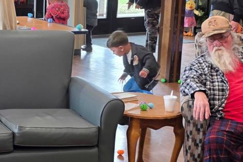 YOUNG EGG HUNTERS DELIGHT RESIDENTS AT LAKE ANDES SENIOR LIVING