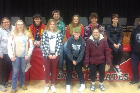 CAST PREPARES SERIOUS DRAMA FOR DISTRICT PERFORMANCE