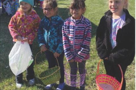 Patiently waiting for the Easter Egg Hunt to begin.