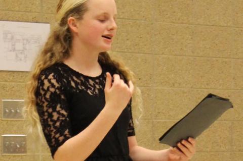 LOCAL ORAL INTERP STUDENTS ADVANCE TO REGION CONTEST