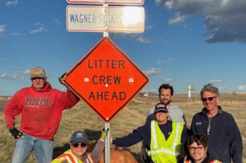 Submitted by Patty Frei In April the Wagner Rotary Club members cleaned up their two mile stretch of SD Highway 46 east of Wagner under the 'adopt a highway' program. The club members also cleaned up the two miles north of Wagner on the county oil.