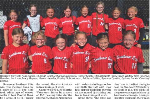 Back row from left: Keira Fathke, Shaleigh Grant, Johanna Namminga, Harper Kracht, Stella Ratzlaff, Haley Brant, Whitely Wolf, Emersyn Haenfler; front row, Macy Haynes, Haven Haenfler, Presley Schonebaum, Addison Fathke, Spencer Dykstra, Byrklee Ranek. Co
