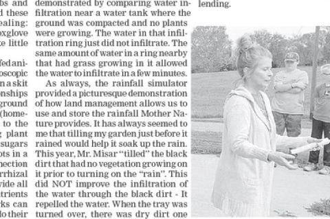 Missy Johnson from 'The Mindful Hive' speakstothestudentsabouthowtheecology affects bees and bees affect the ecology.