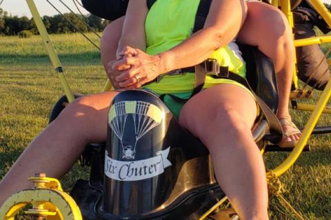 POWERED PARACHUTES MAKE STOP AT LAKE ANDES AIRPORT