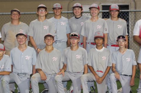 The Wagner Teener team defeated Elk Point to earn a spot at the State Tournament this coming weekend. Players and coaches are back row, from left: Coach Matt Slaba, Austin DeVries, Mason Milk, Jackson Woods, Landon Ronfeldt, Connor Gabel, Alex Reiter, Coa