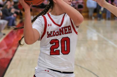 Ky Arpan looks to pass the ball.