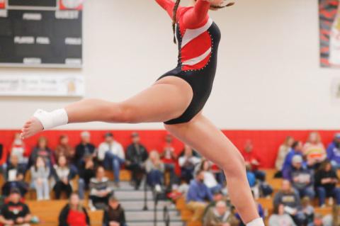 WAGNER BON HOMME GYMNASTS PLACE 2ND AT HOME INVITE