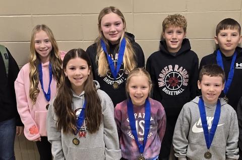 Pictured are, back row from left: Mary Virginia Ashes, Audrey Gabel, Clarah Soukup, Windsor Soukup and Cooper Kuhlman; front row: Rachel Holzbauer, Willow Soukup, Jacob Holzbauer and Karson Kuhlman.