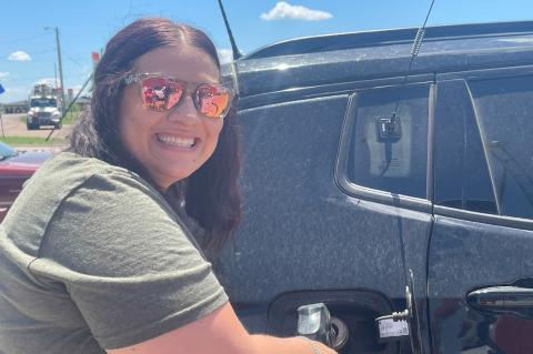 LAKE ANDES CARE CENTER PUMPING GAS AT PUMPR NIKS