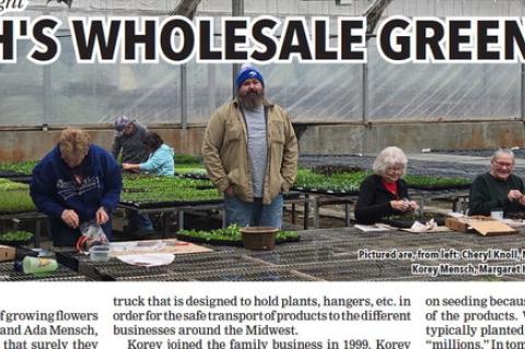 Pictured are, from left: Cheryl Knoll, Missy Myers, Julie MMehrer, Candace DeJong, Korey Mensch, Margaret Hamilton, Joyce Schaecher and Carol Berndt.