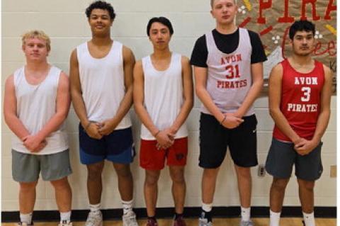 Seniors members are, from left:Landon Mudder, Aziah Meyer, John Fathke, Trevor Eggers, and Pierce Jonkers.