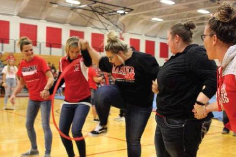 ELC VS ELEMENTARY VS MIDDLE SCHOOL VS HIGH SCHOOL STAFF MINUTE TO WIN IT COMPETITION