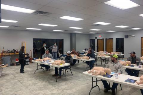 22 FIREMEN RE-CERTIFIED IN CPR